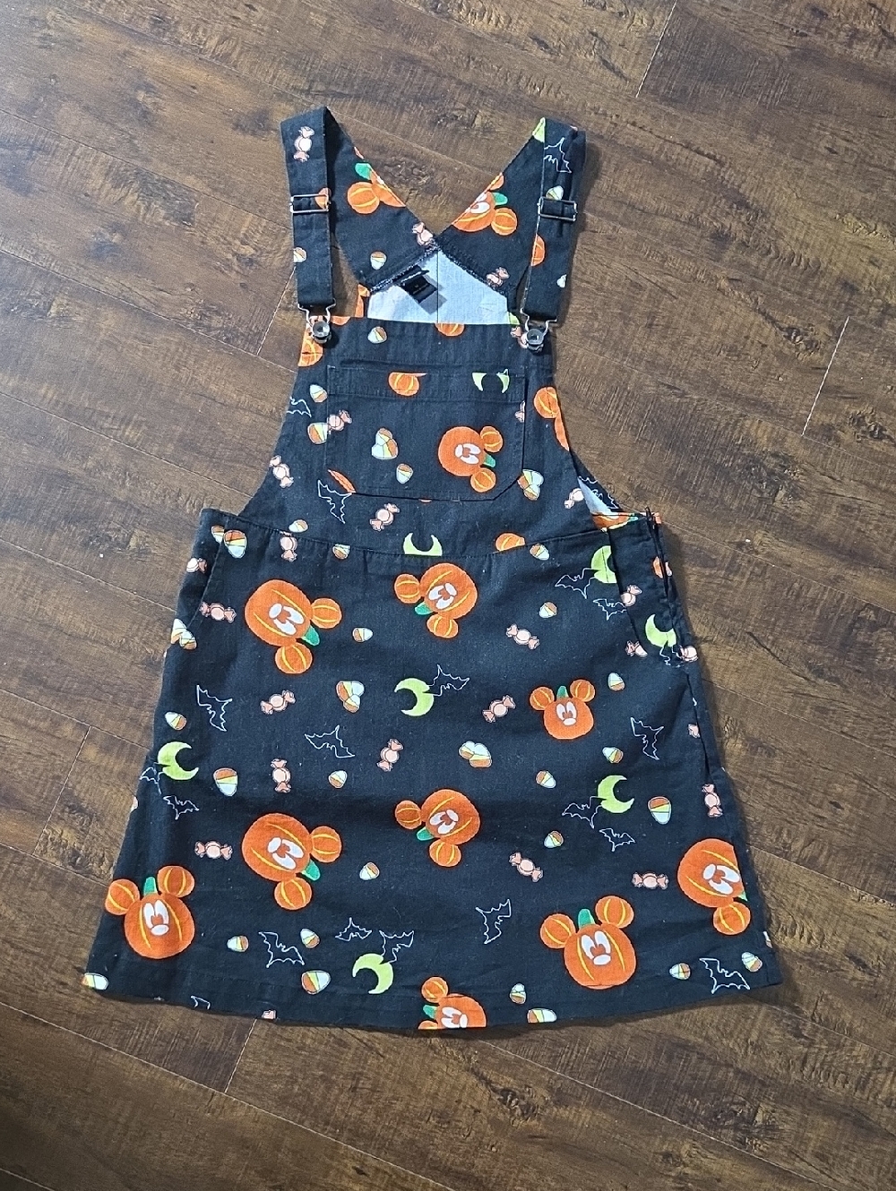 Disney Mickey Mouse Halloween Pumpkin Skirtall overalls skirt size medium